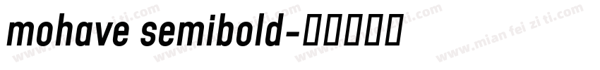 mohave semibold字体转换
